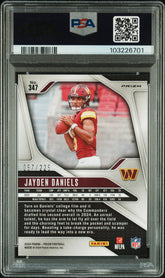 2024 Panini Prizm Jayden Daniels #347 Purple Ice #57/225 Rookie RC PSA 10 Gem Mt